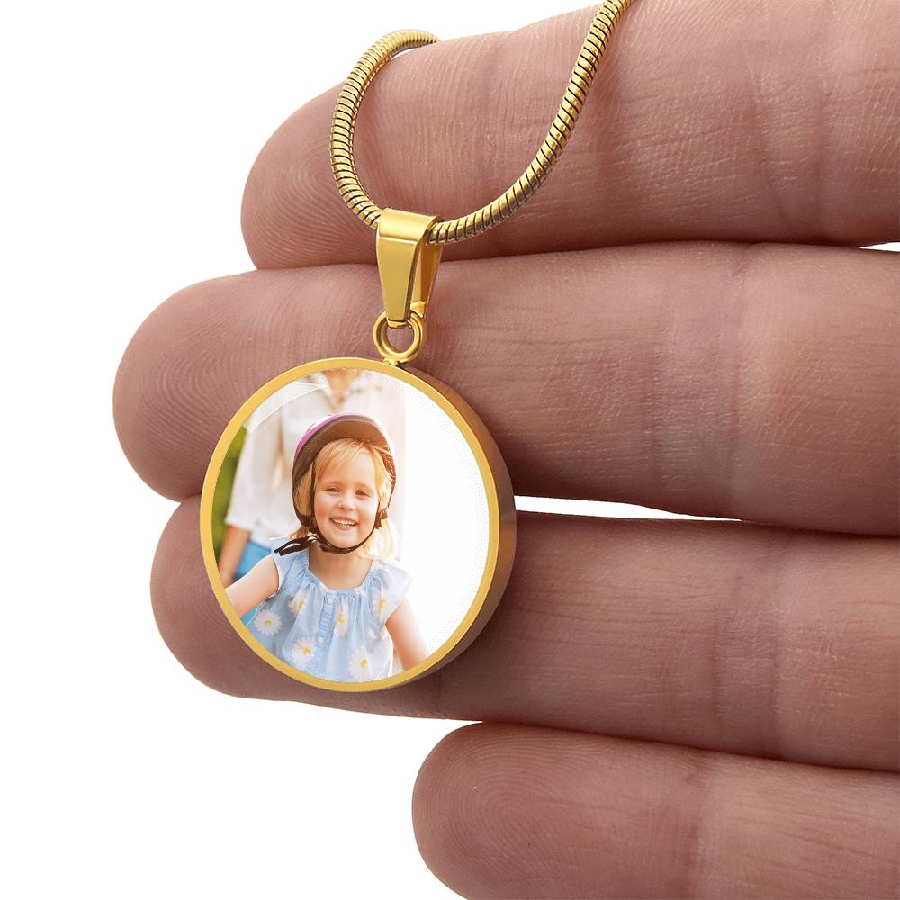 Customized Circle Necklace - Engraving