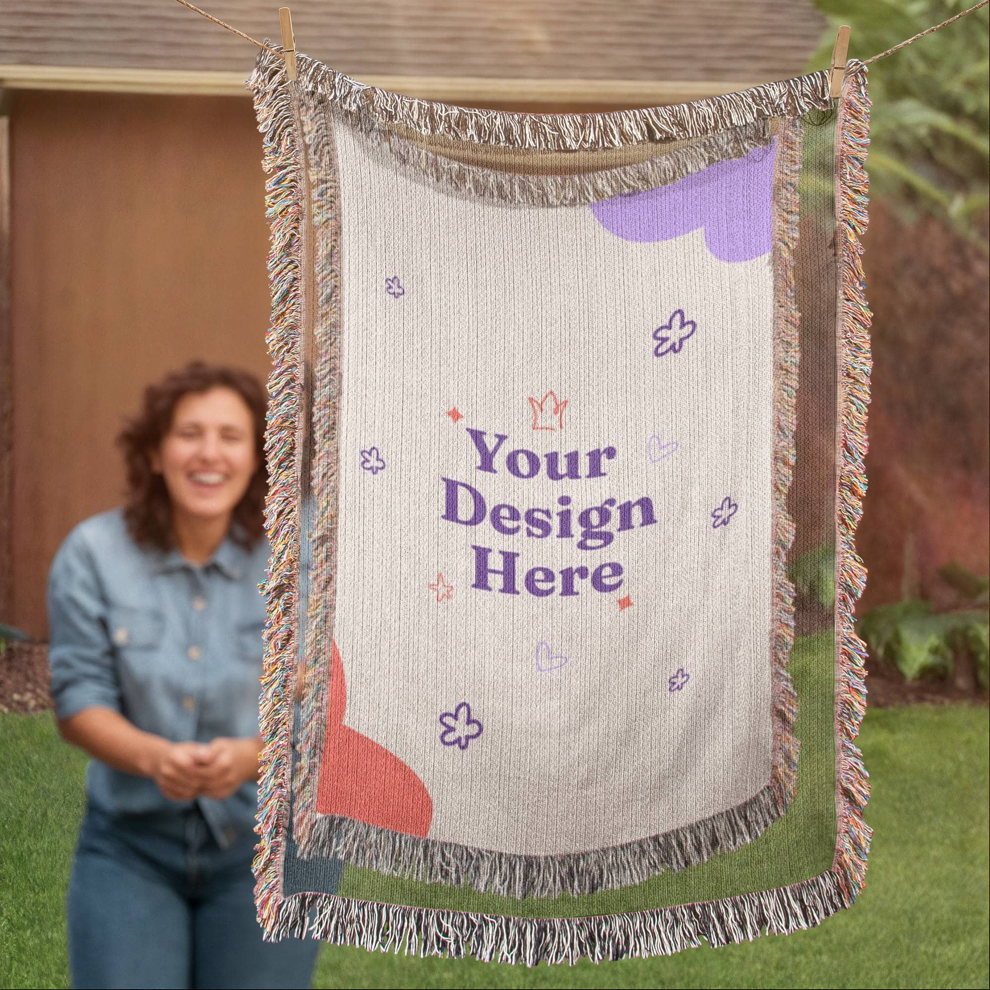 Photo Heirloom Woven Blanket (Portrait)