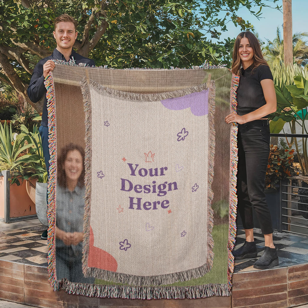 Photo Heirloom Woven Blanket (Portrait)