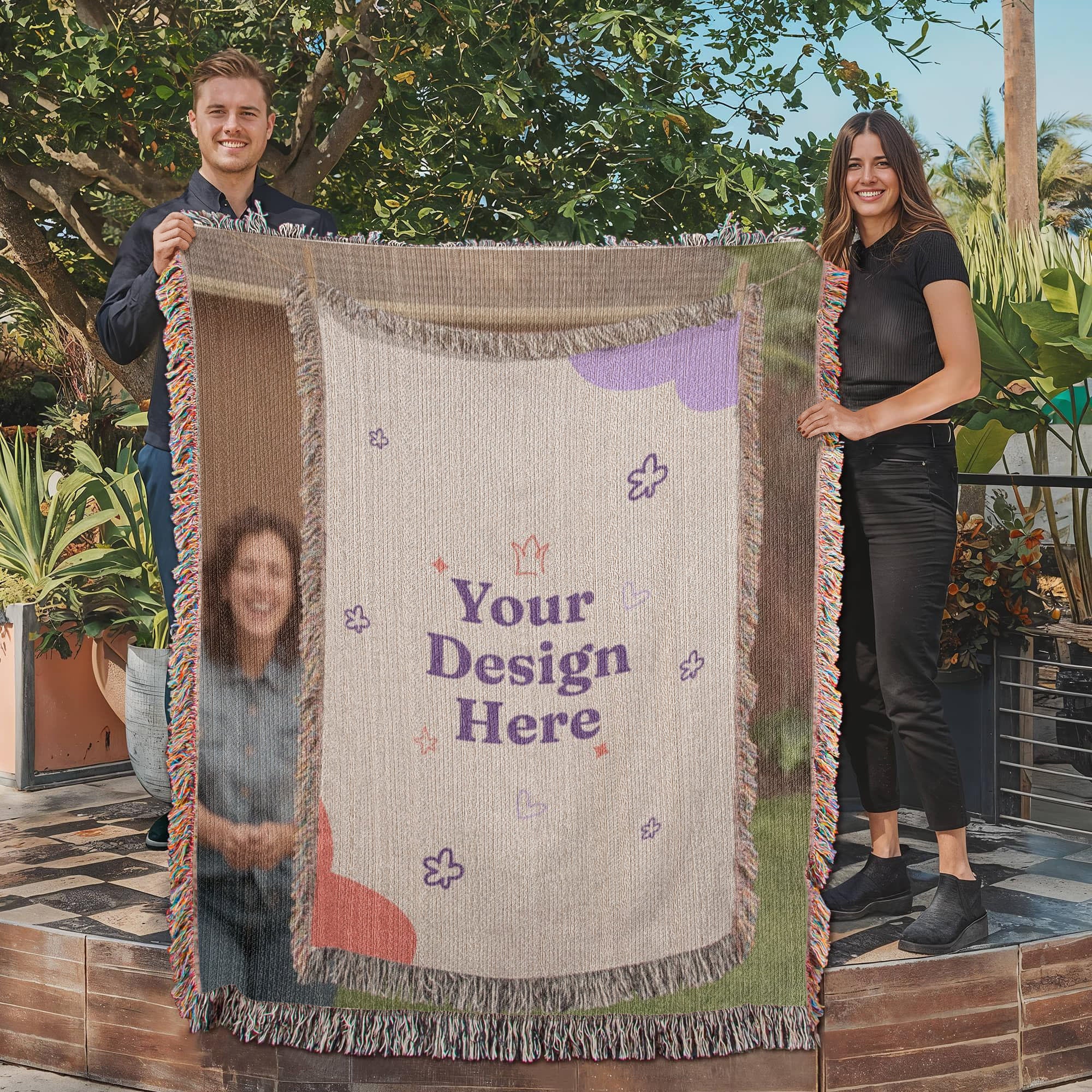 Photo Heirloom Woven Blanket (Portrait)