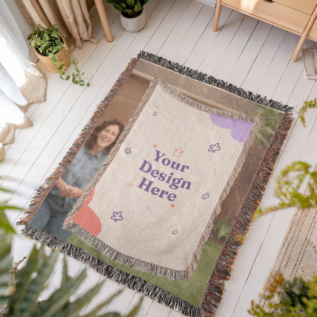 Photo Heirloom Woven Blanket (Portrait)