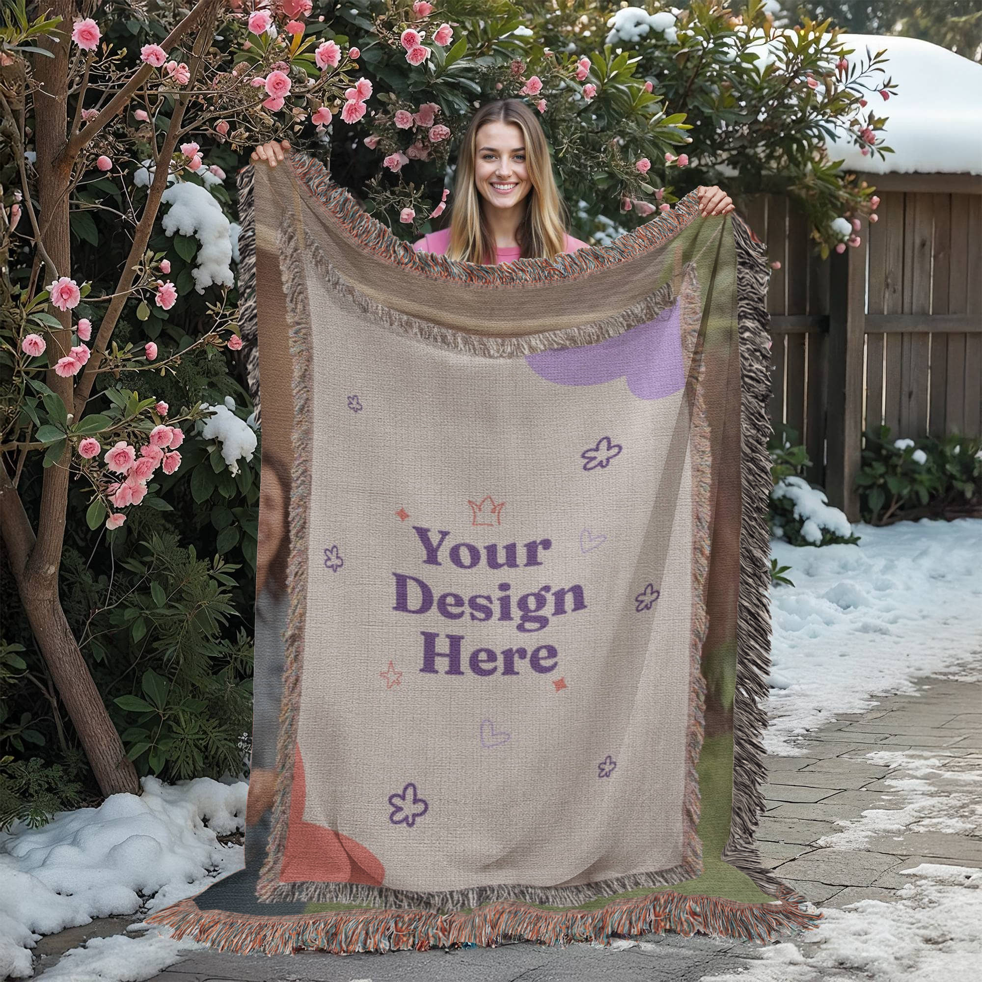 Photo Heirloom Woven Blanket (Portrait)