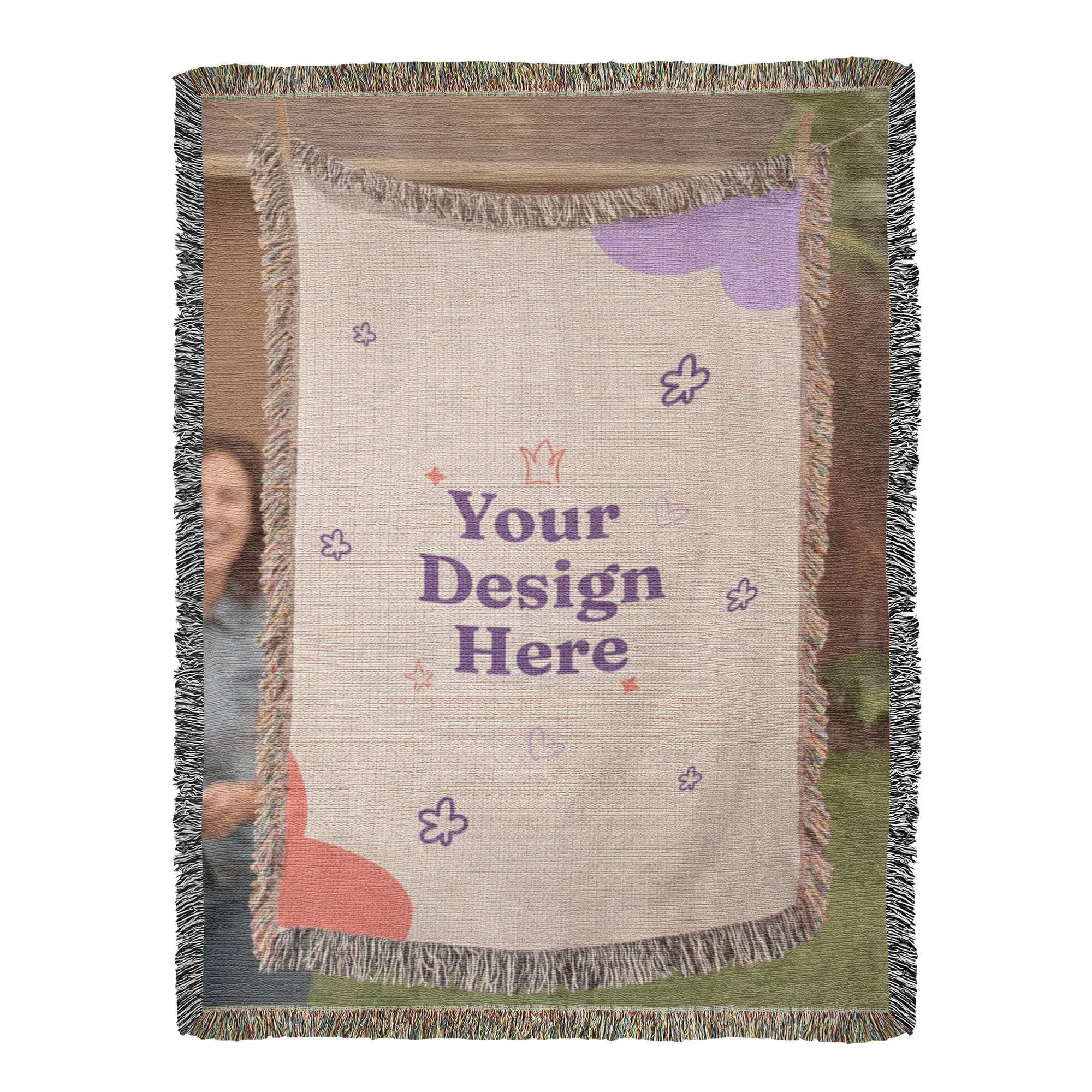 Photo Heirloom Woven Blanket (Portrait)