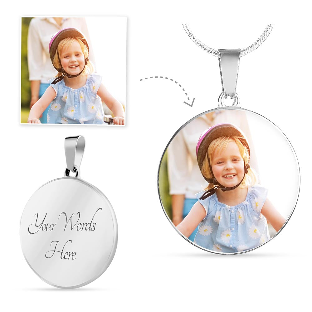 Customized Circle Necklace - Engraving