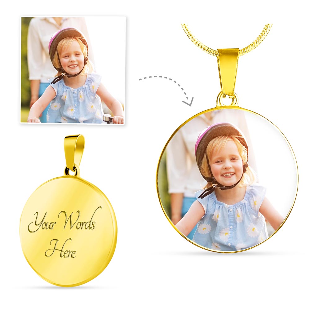 Customized Circle Necklace - Engraving